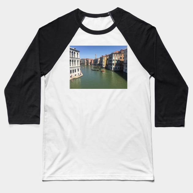 Grande Canal Venice Italy Baseball T-Shirt by Funky Aviation